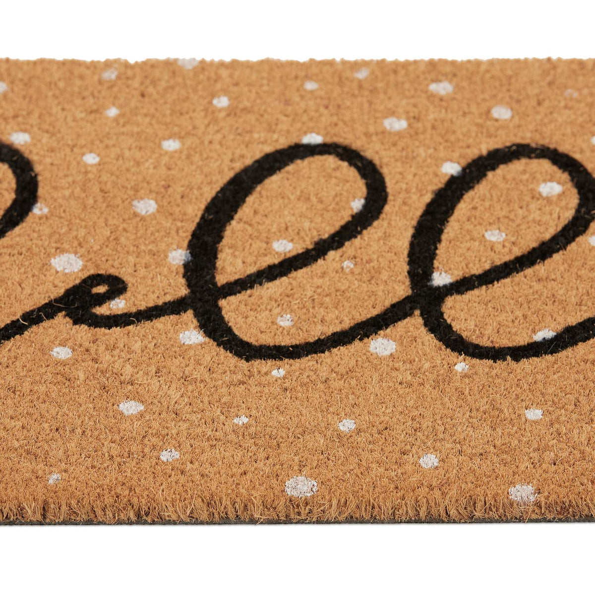 Door mat in spotted coconut Hello