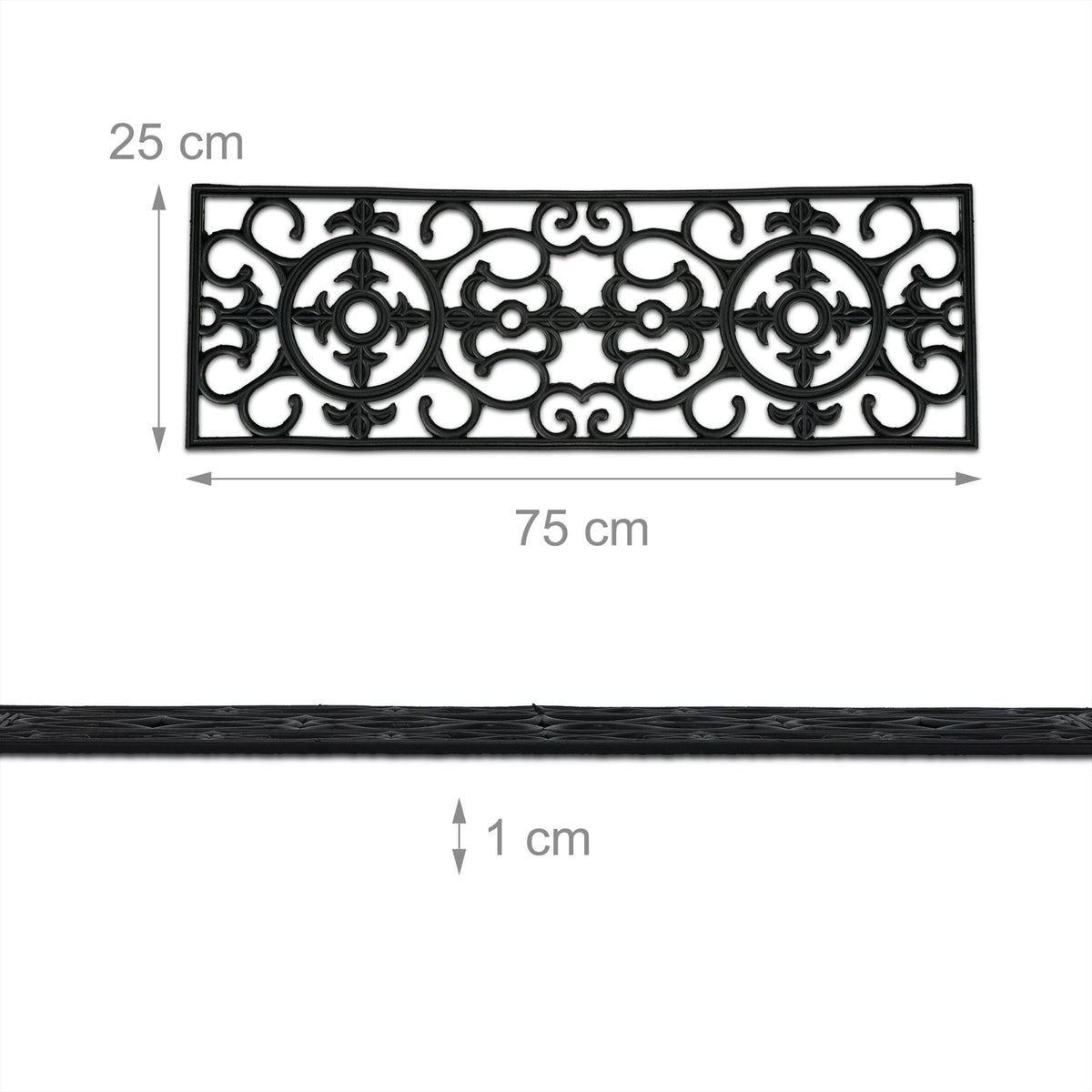 Doormat made of rubber ornament