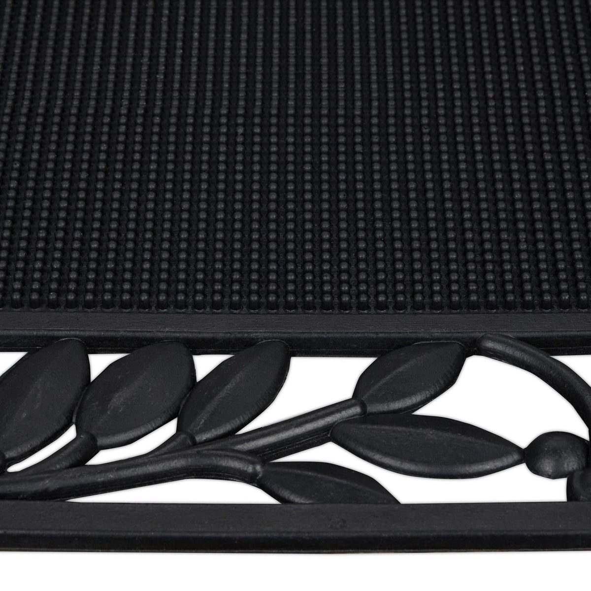 Door mat rubber leaf motif