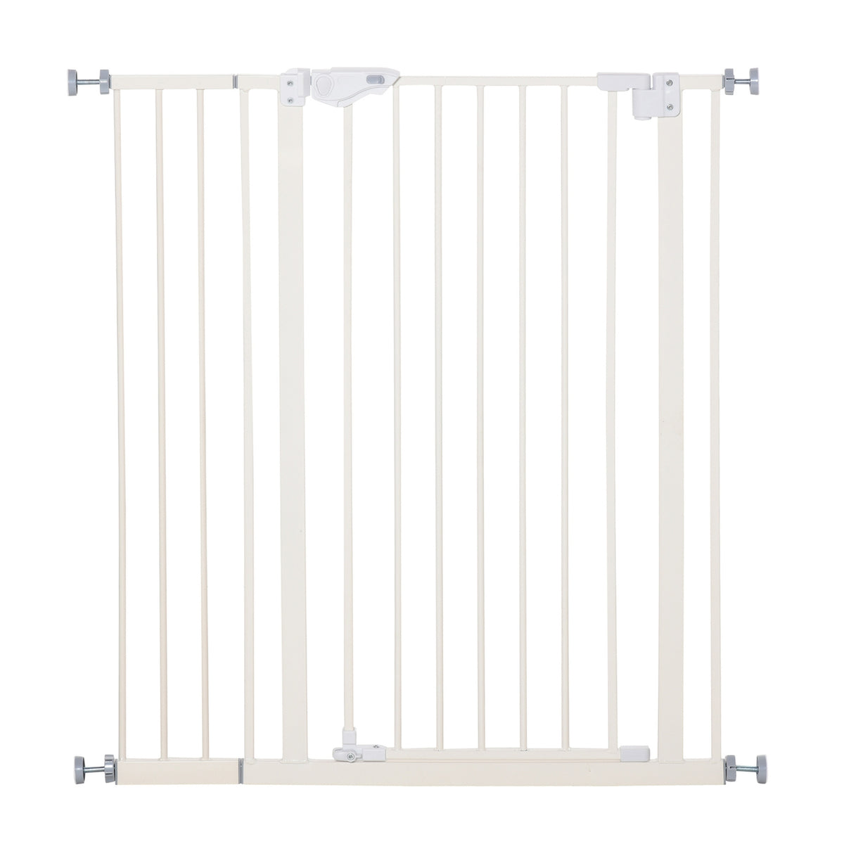 Door safety gate without drilling Width adjustable barrier with double lock dog barrier protective gate 97.5 x 104.1 cm
