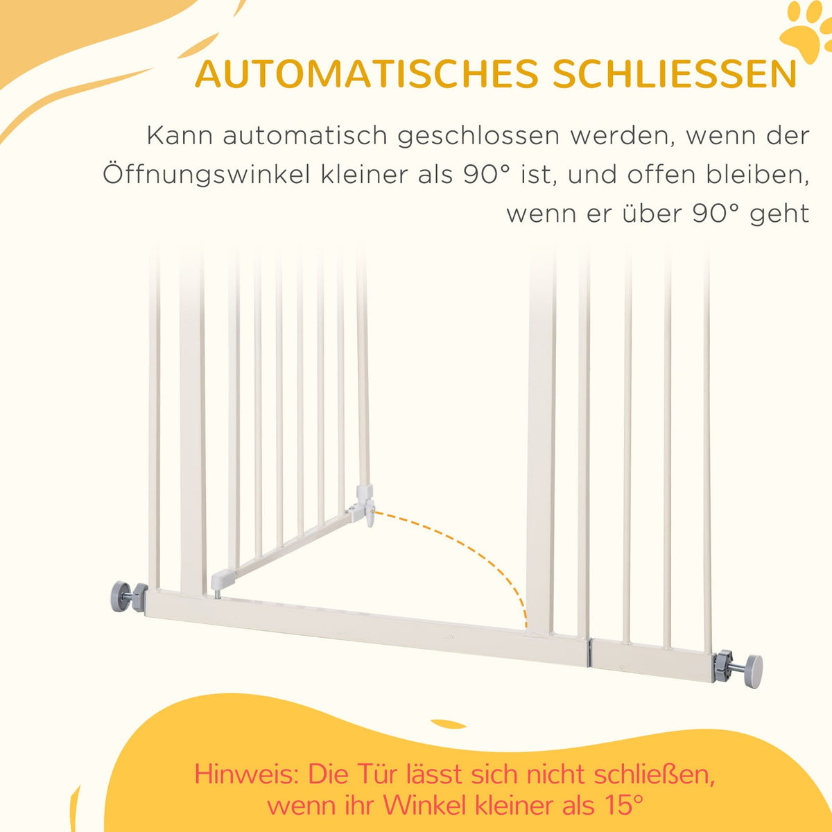 Door safety gate without drilling Width adjustable barrier with double lock dog barrier protective gate 97.5 x 104.1 cm