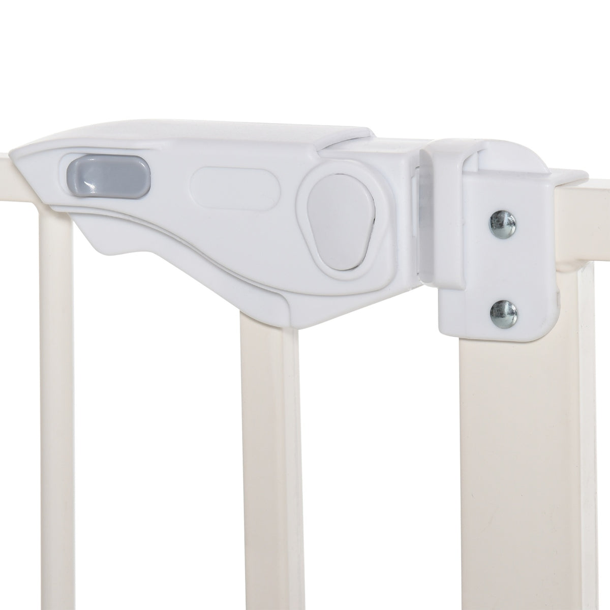 Door safety gate without drilling Width adjustable barrier with double lock dog barrier protective gate 97.5 x 104.1 cm