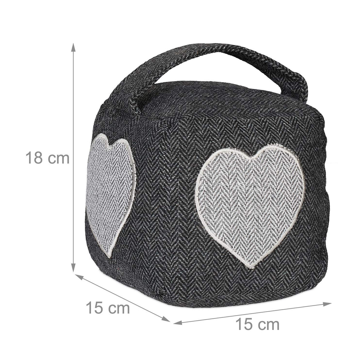 Door stop heart motif