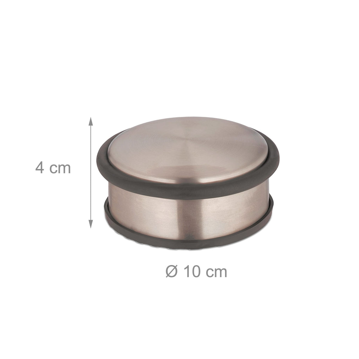 Door stop in stainless steel and bronze