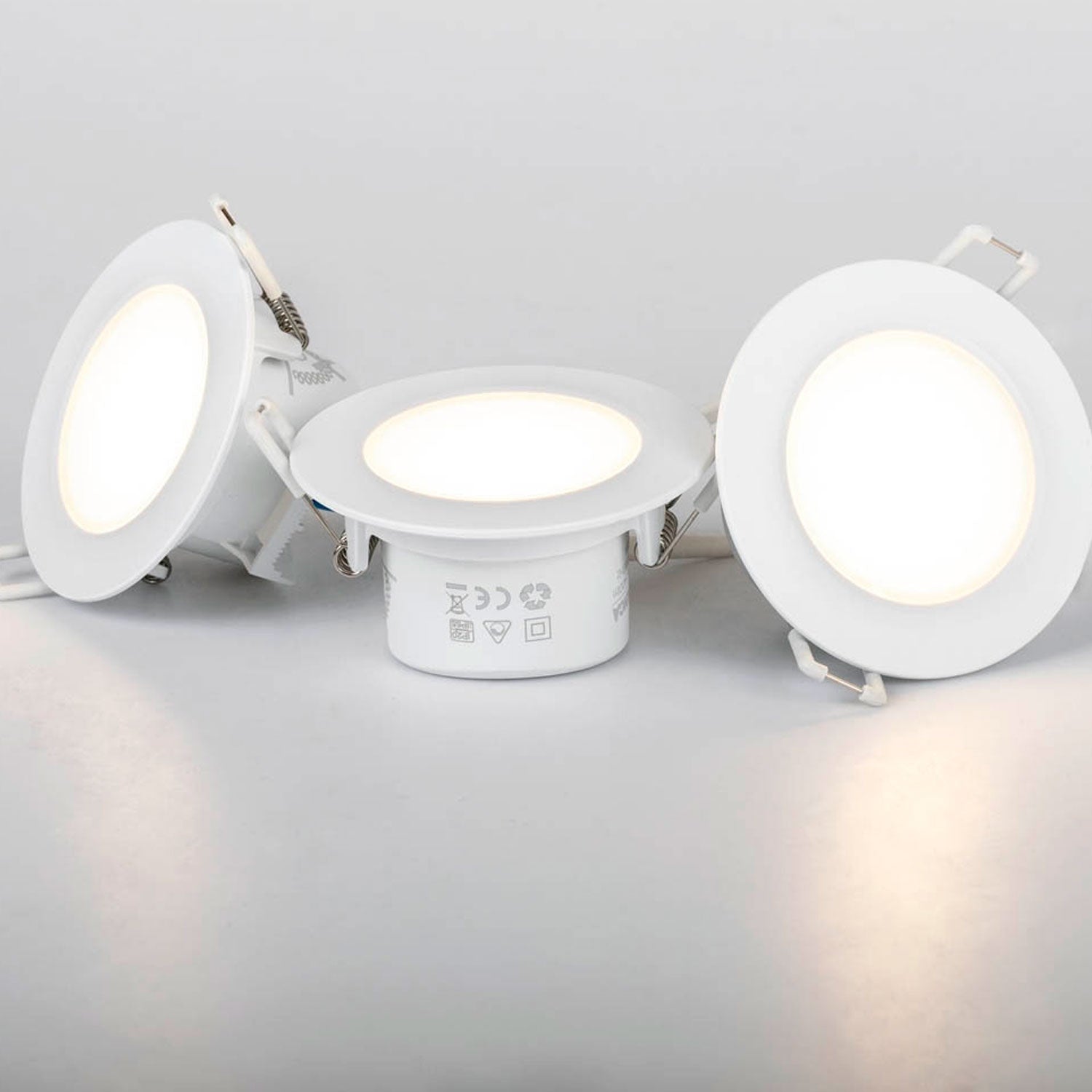 Doris 230V Dimmable downlight spotlight 3000K 400lm IP65 3-pack White