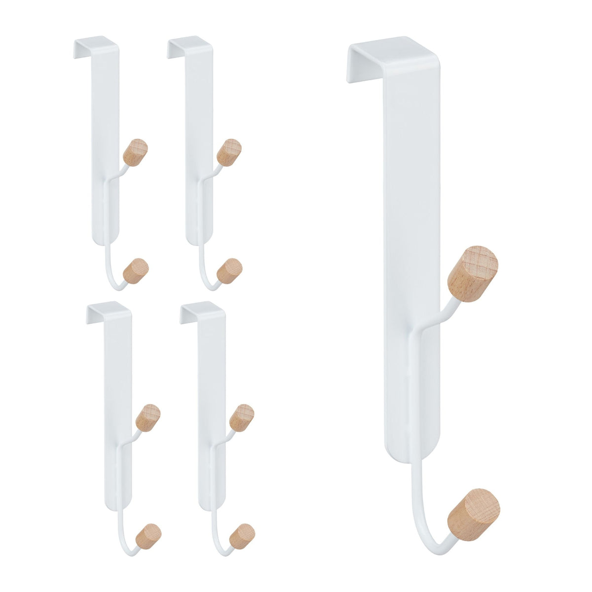 Double Door Hooks Set of 5