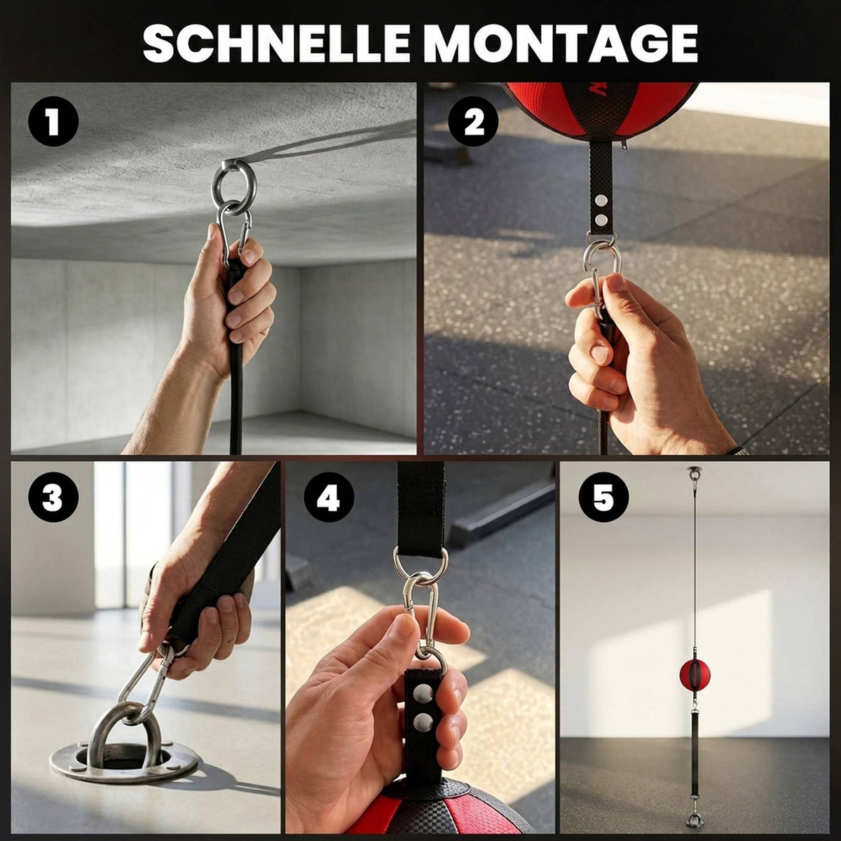 Double-End Speedball Set with Adjustable Bungee Cord