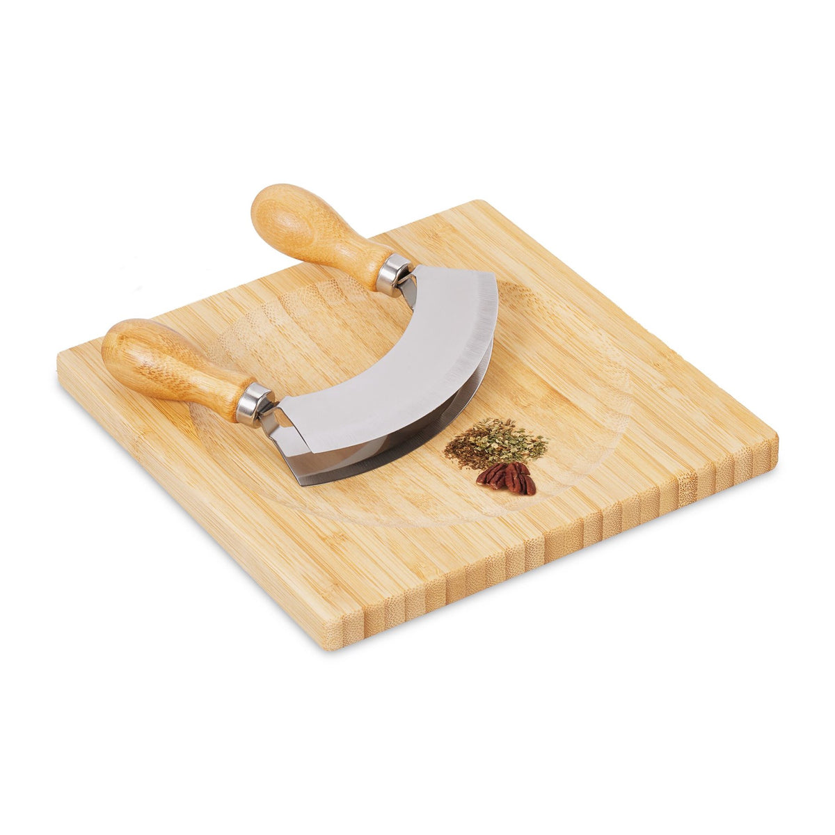 Double coated chopping knife with board