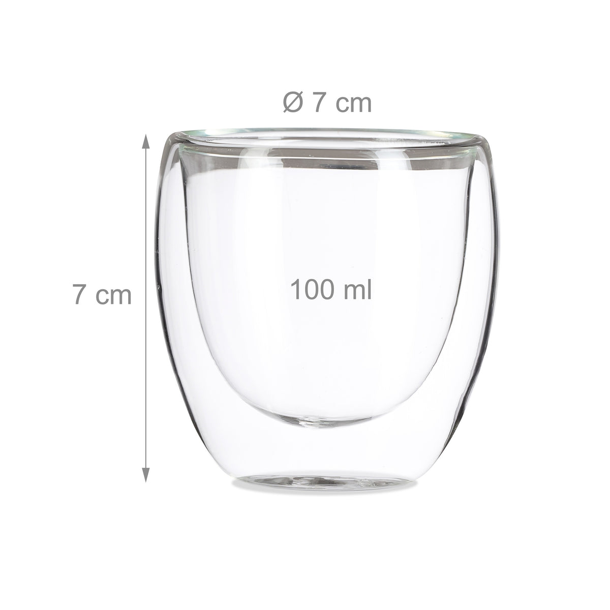 Double-walled espresso glasses 6-pack