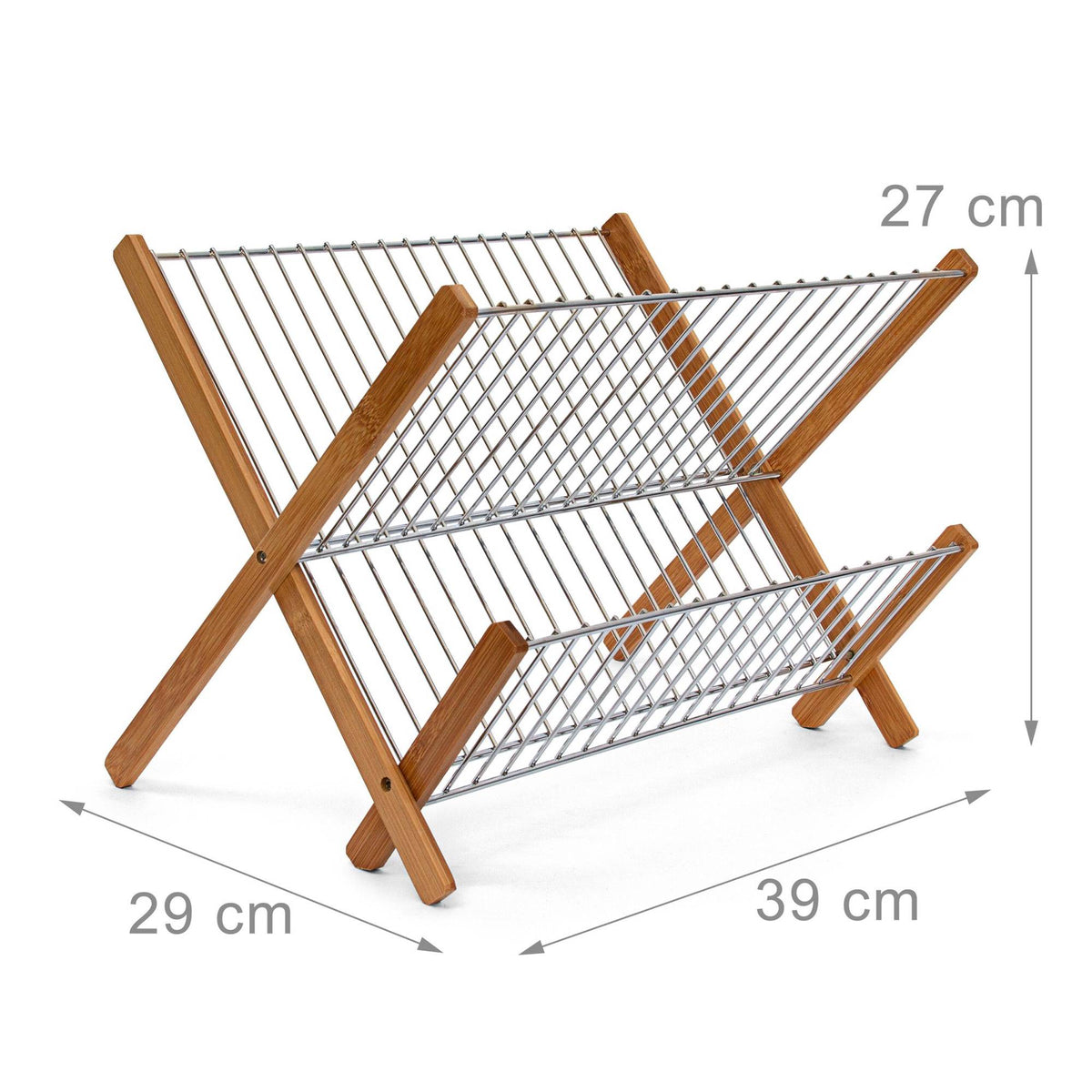 Drain stand CROSS bamboo metal