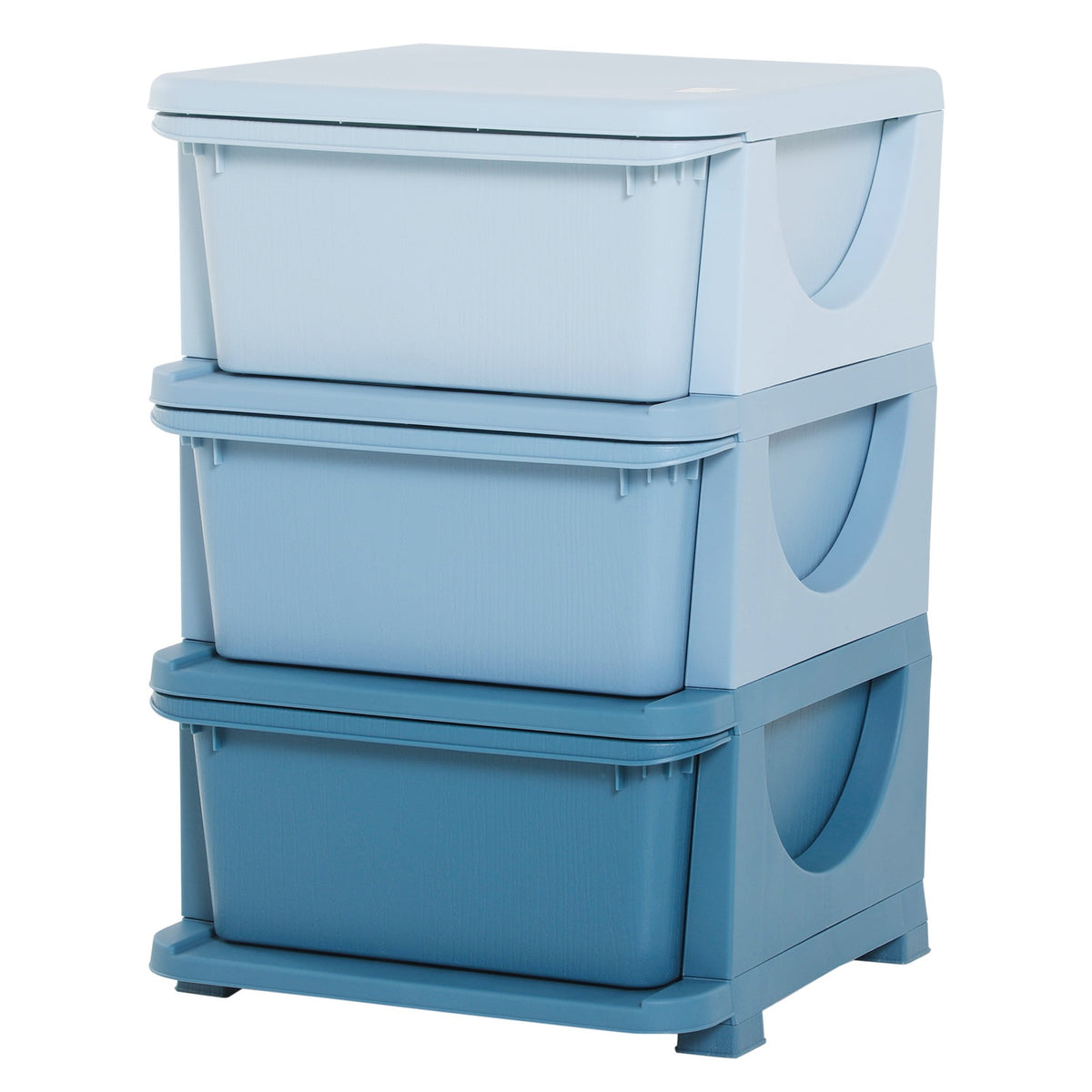 Drawer Cabinet For Children With Storage Space And Storage Boxes, Blue, For 3-6 Years, 37X37X56.5Cm