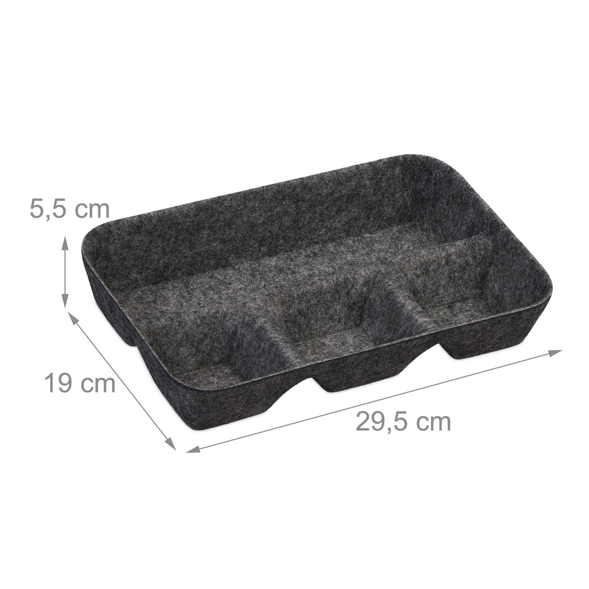 Drawer divider made of felt