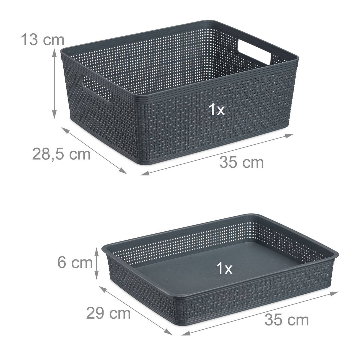Drawer organizer in the 10-piece set