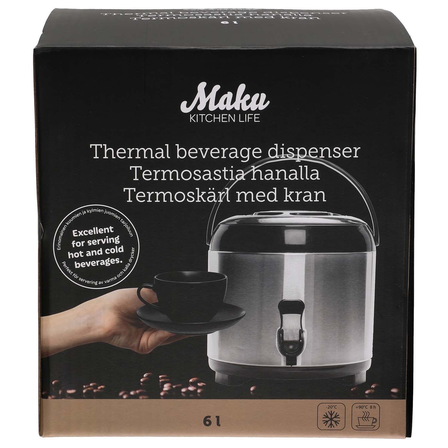 Drink Dispenser with Tap, 6 Liters