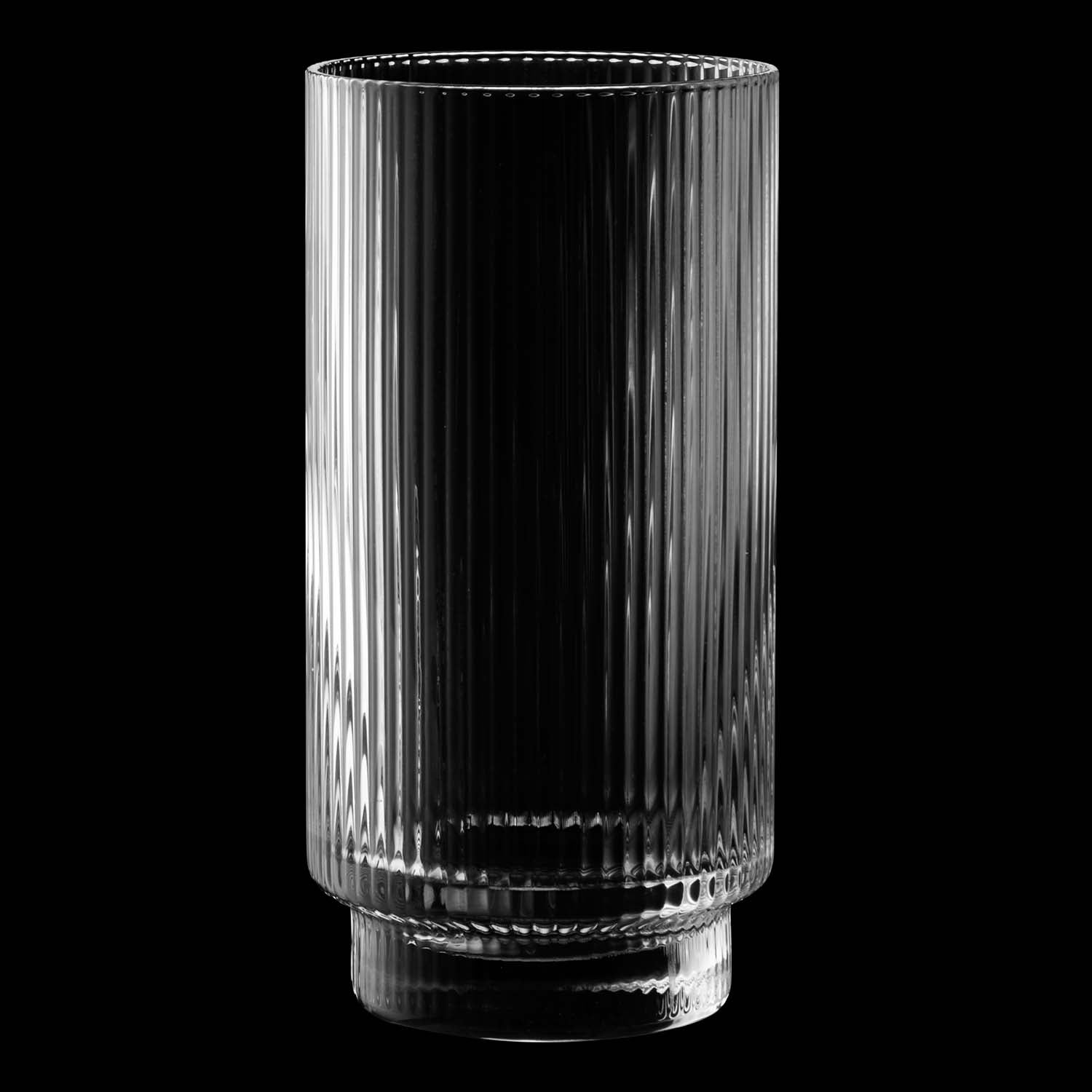 Drinking Glasses, Ribbed Clear Glass, 49 cl, 2-Pack