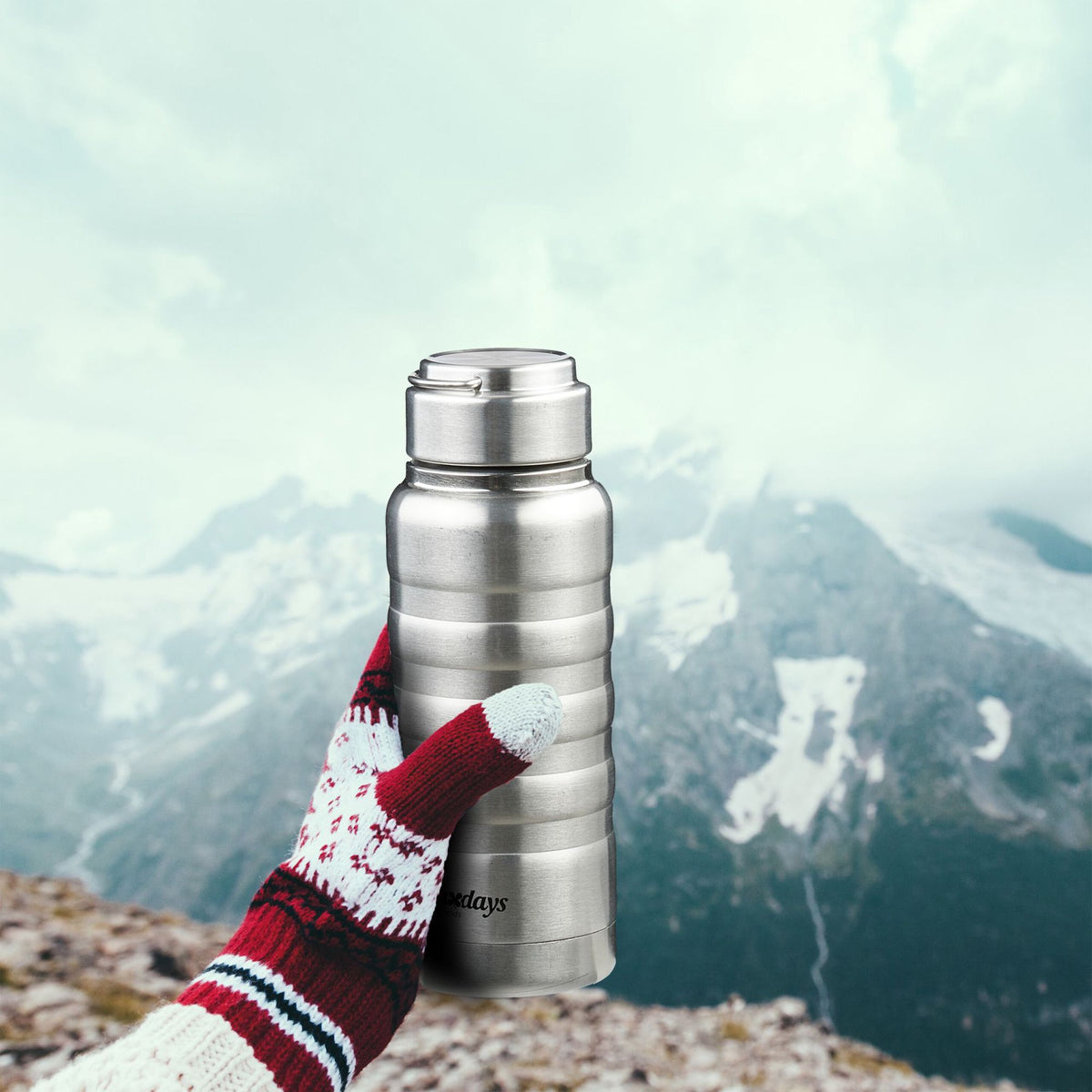 Drinking bottle in stainless steel 400 ml