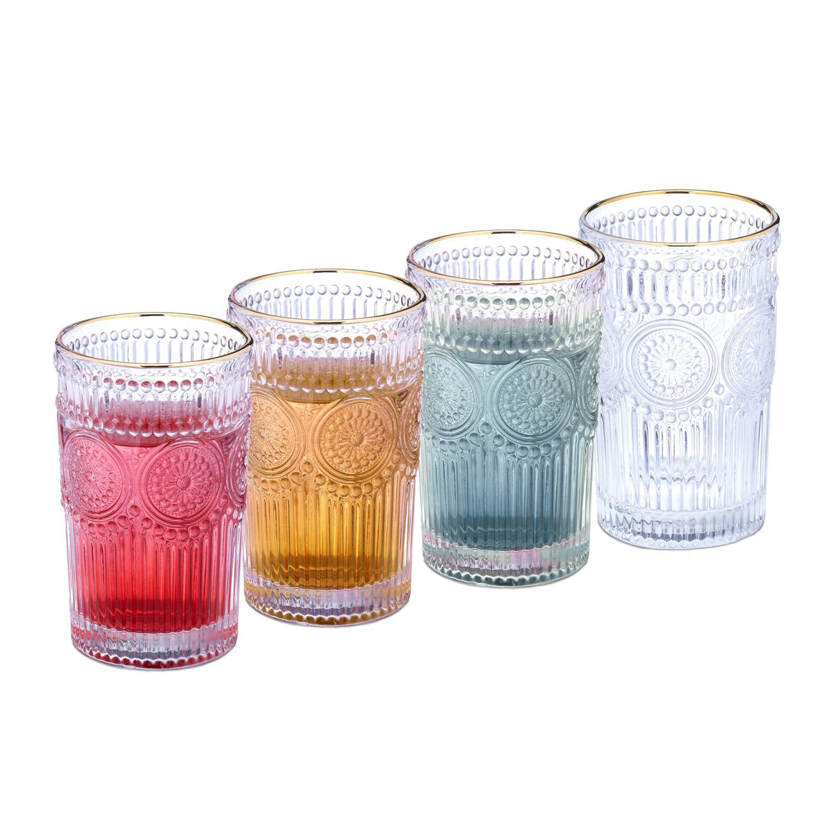 Drinking glasses vintage 40 cl set of 4