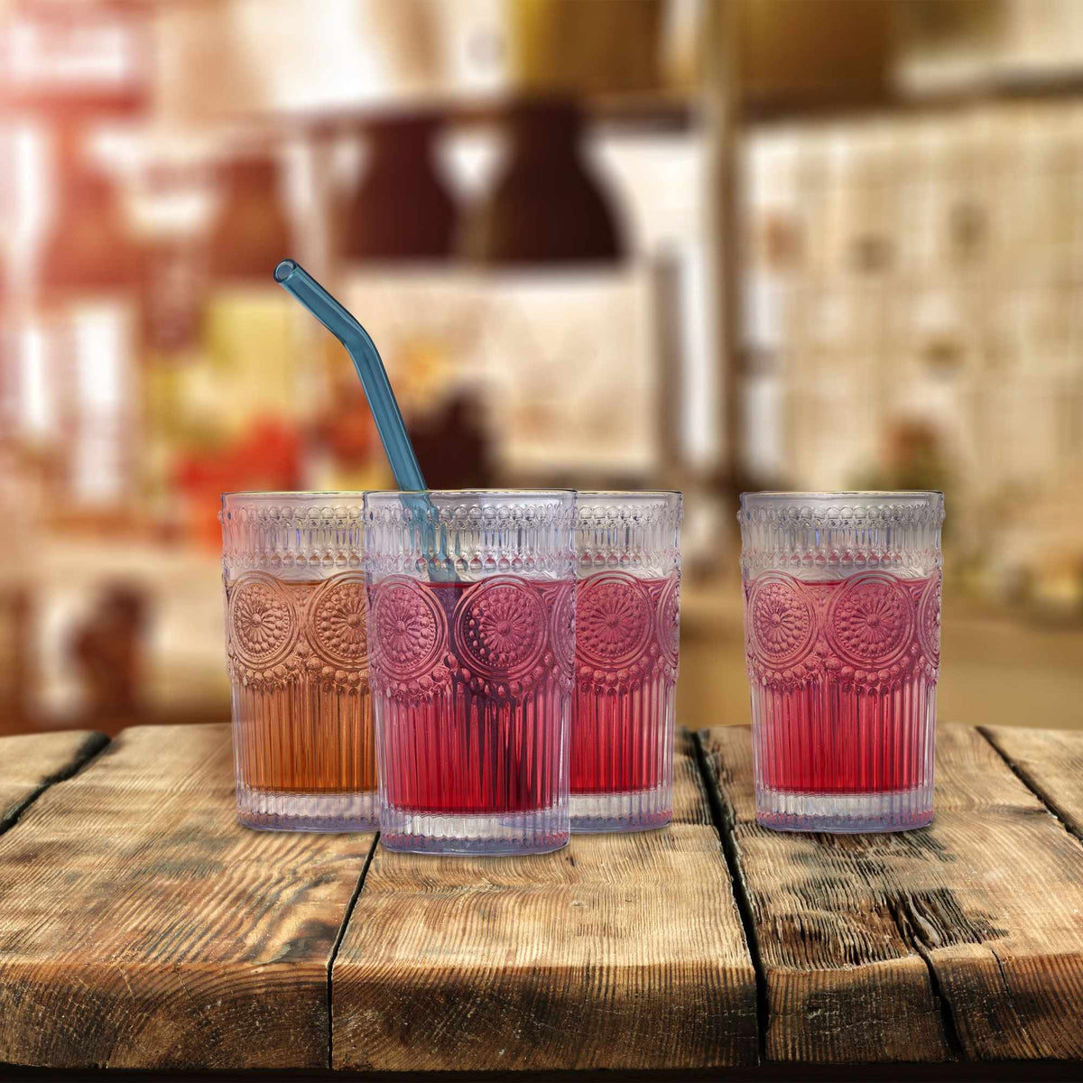 Drinking glasses vintage 40 cl set of 4