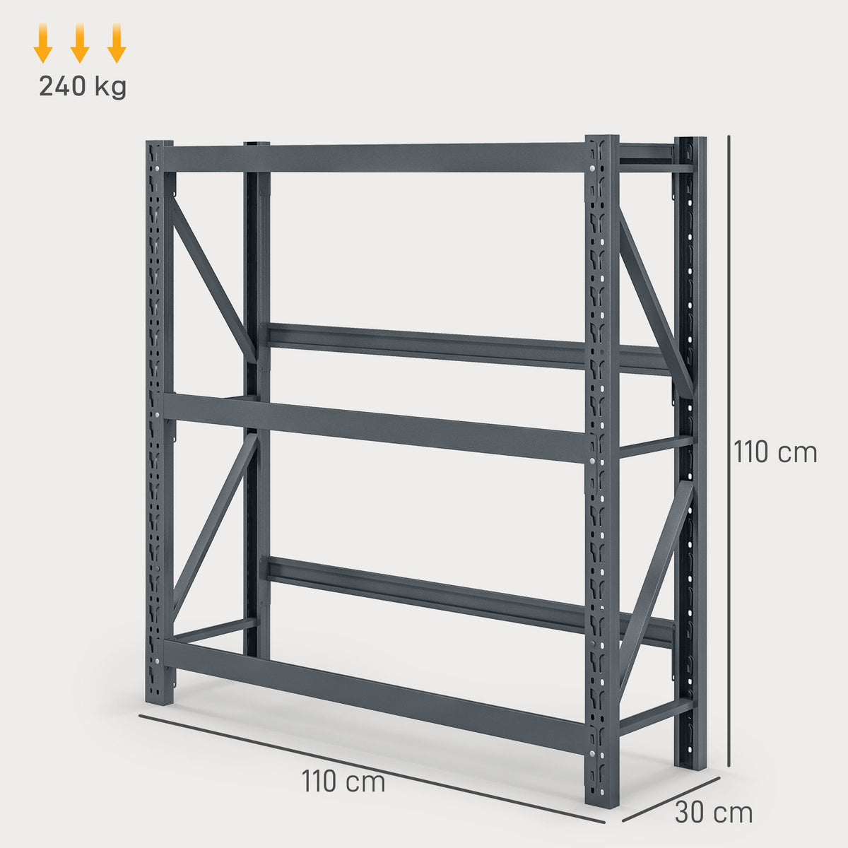 Drinks crate rack for 6 crates, 110 x 30 x 110 cm, free-standing drinks rack with adjustable shelf height, crate rack with tip protection