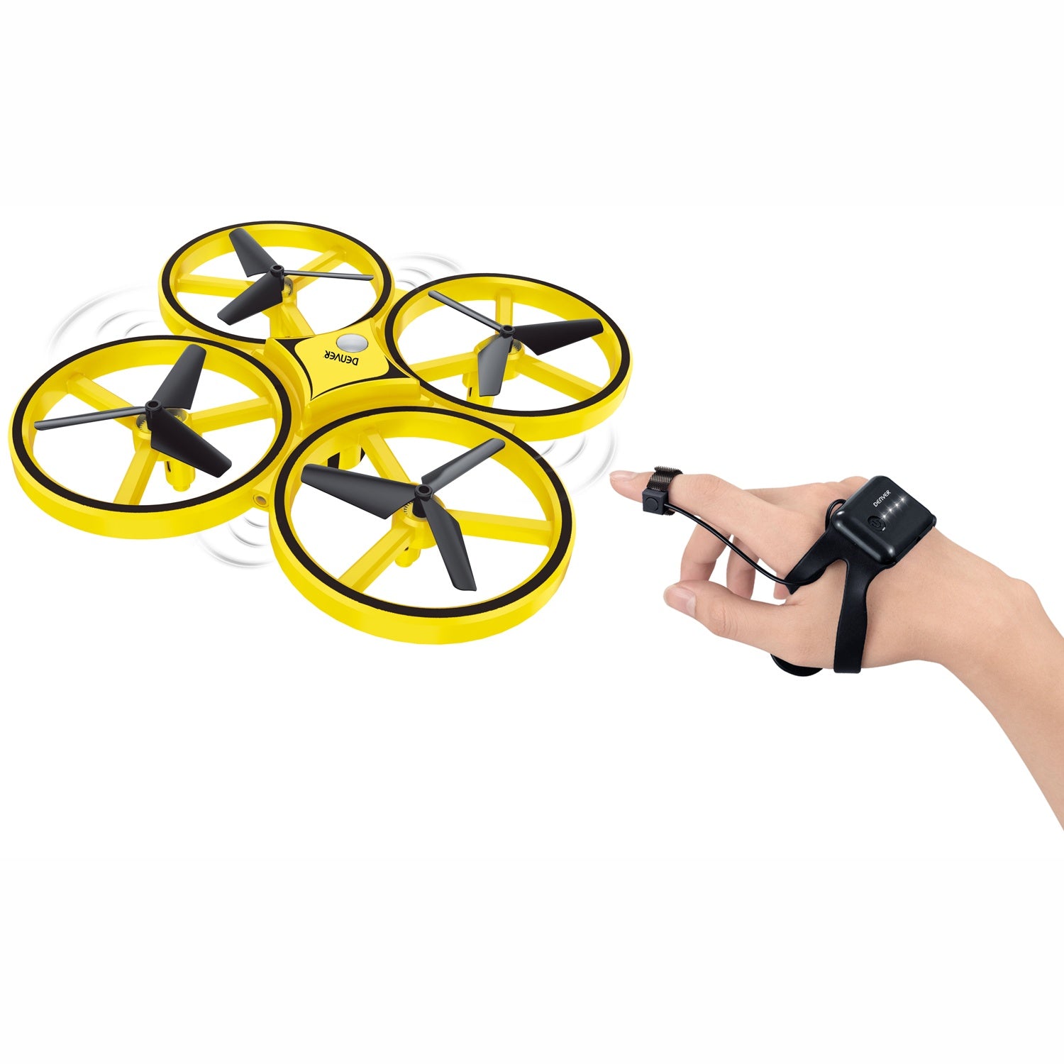 Drone with stabilizer and hand control