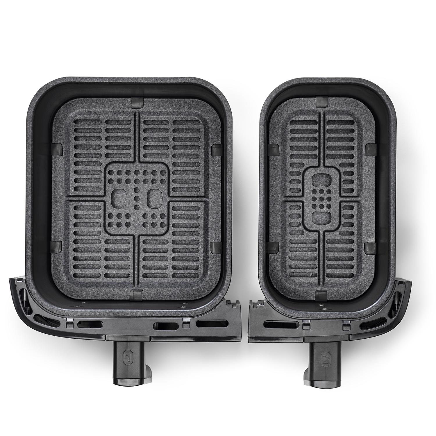 Dual Basket Air Fryer 8.3 L, 8 Presets, Black