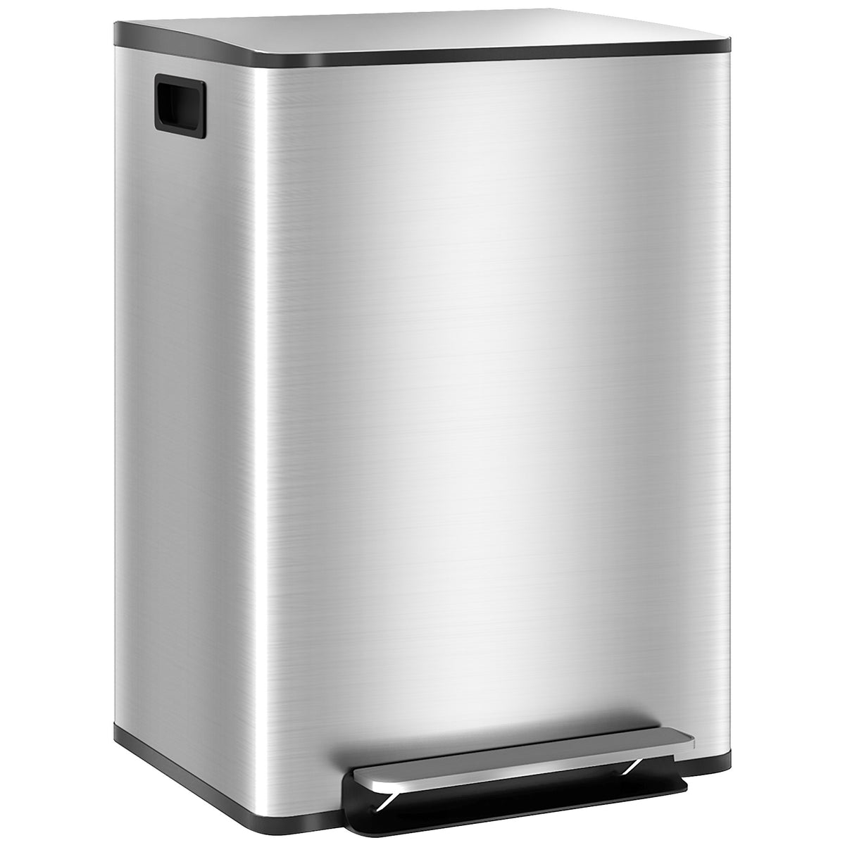 Dual Compartment 60L Stainless Steel Kitchen Bin