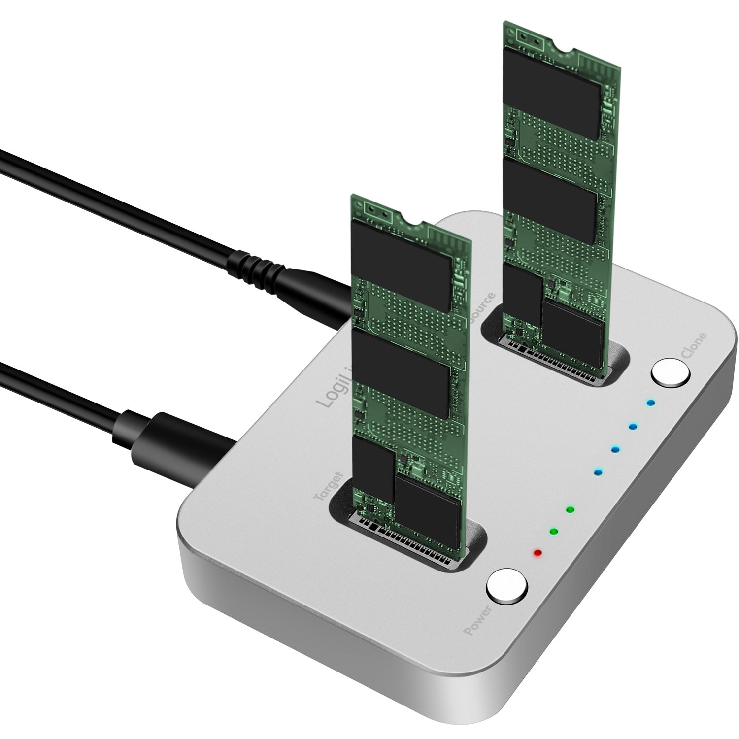 Dual M.2 NVMe SSD docking station USB 3.2 Gen 2