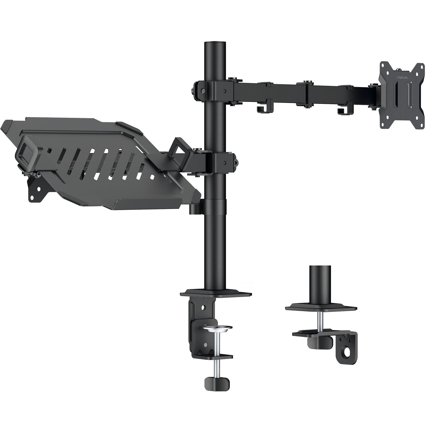 Dual Monitor and Laptop Stand, 17-32" Screen, 12-17" Laptop