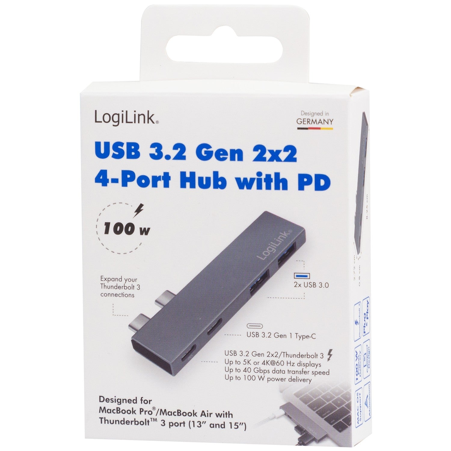 Dual USB 3.2 Gen2x2 hub 4 ports PD 100W