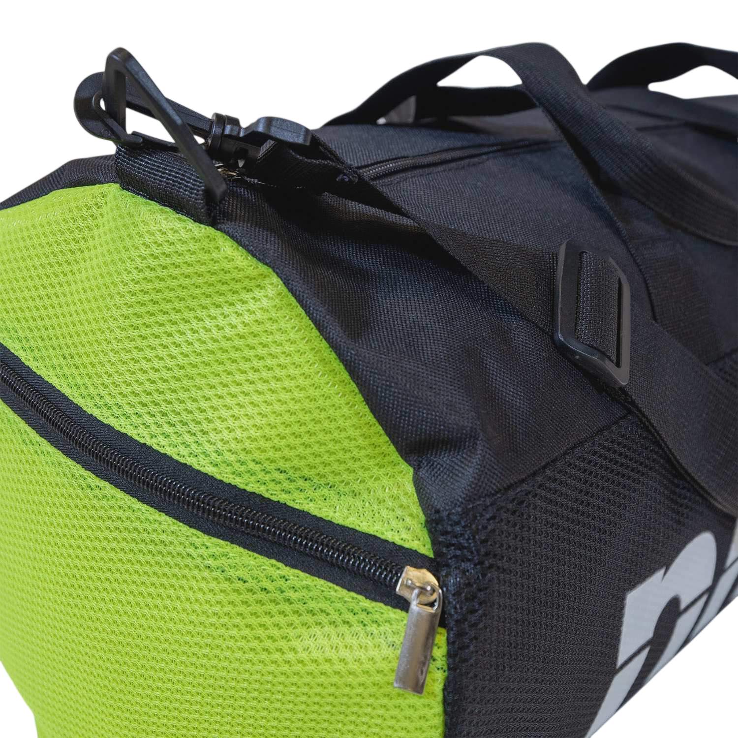 Duffel Bag 50x25 cm Black/Yellow, Durable Travel Gym Bag