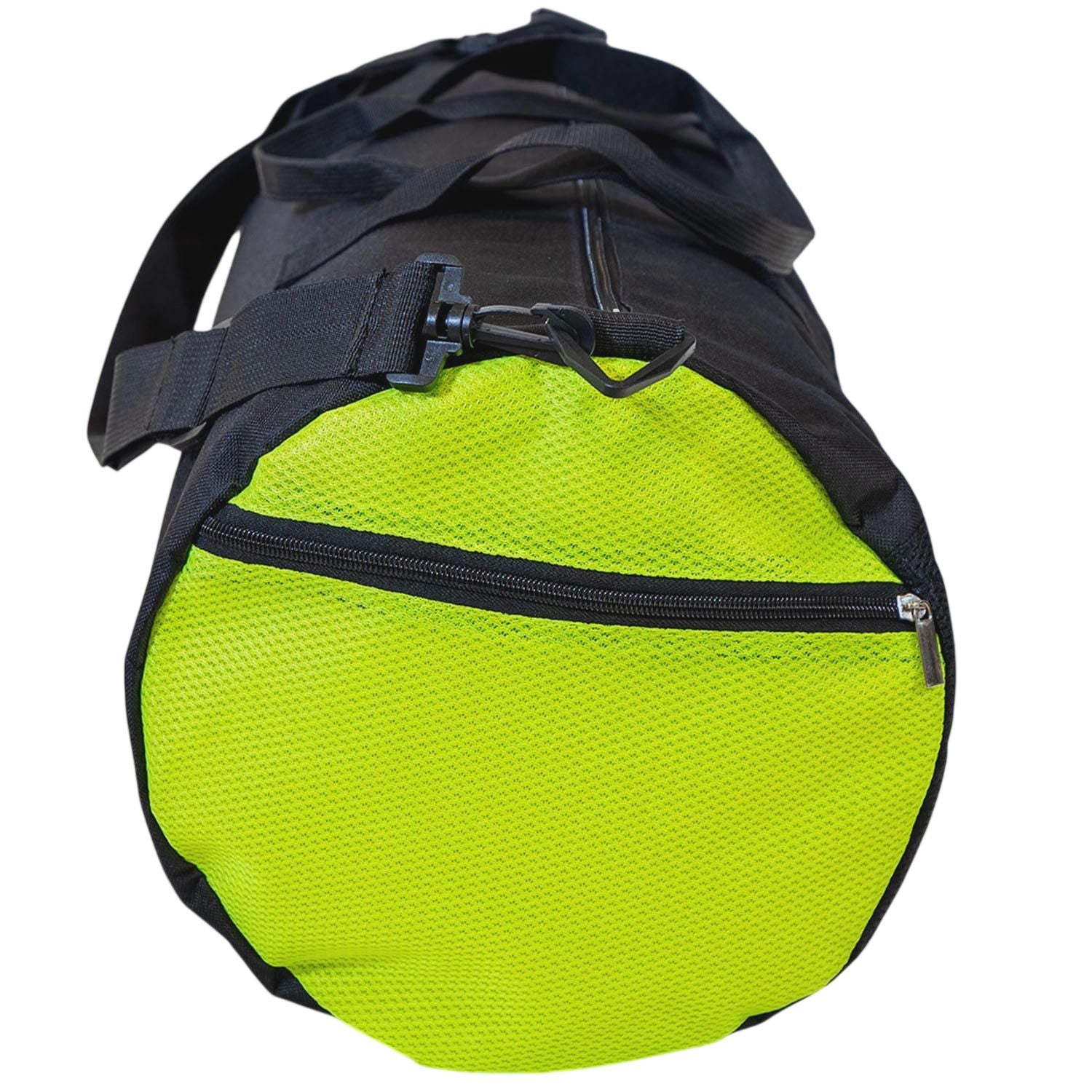 Duffel Bag 50x25 cm Black/Yellow, Durable Travel Gym Bag