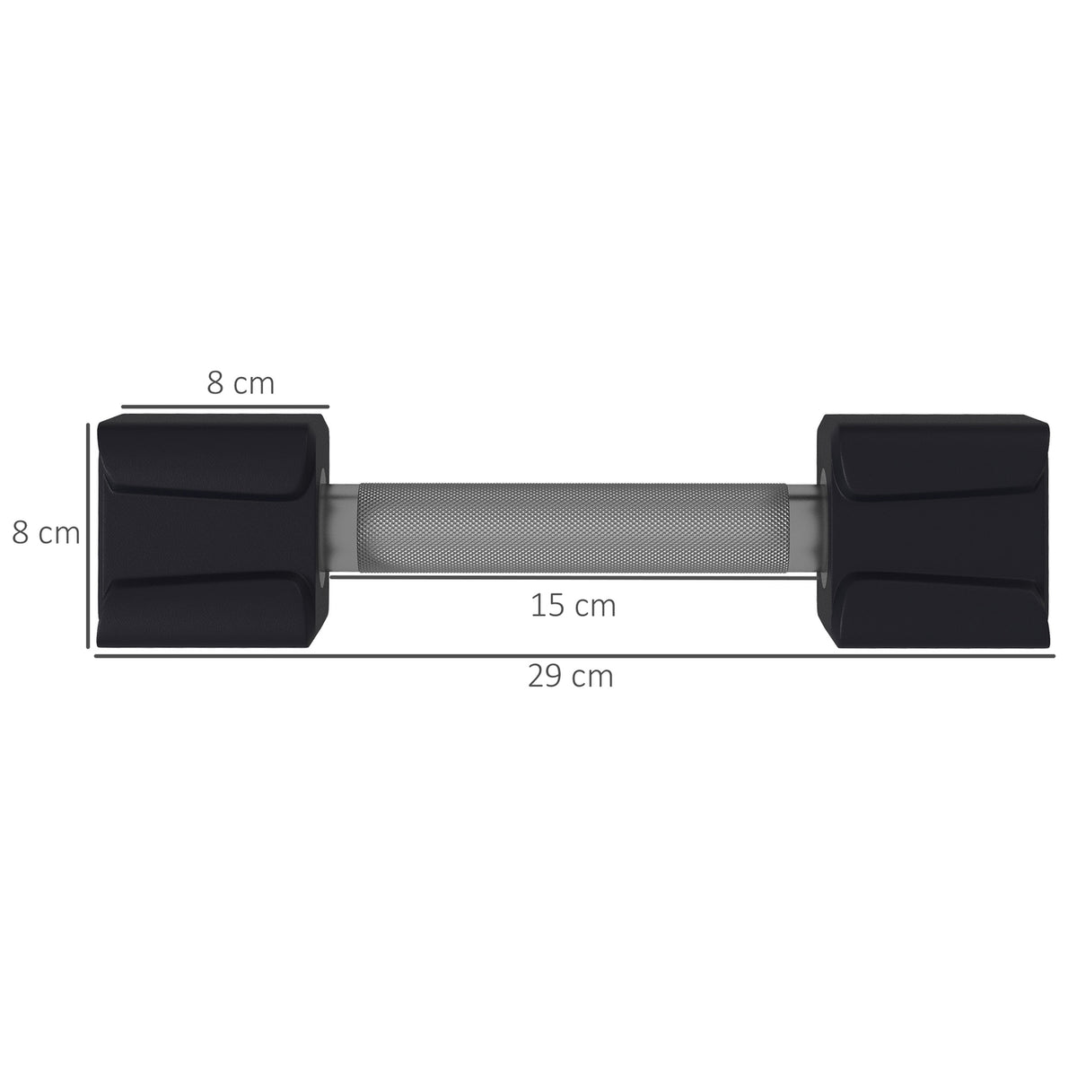 Dumbbell Set 15 Kg Non-Slip Metal Handles, Ideal For Intensive Weight & Strength Training, Cpu, Black