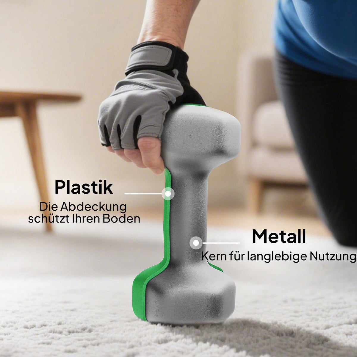 Dumbbell Set with Stand, 8 Weights, Non-Slip Grip
