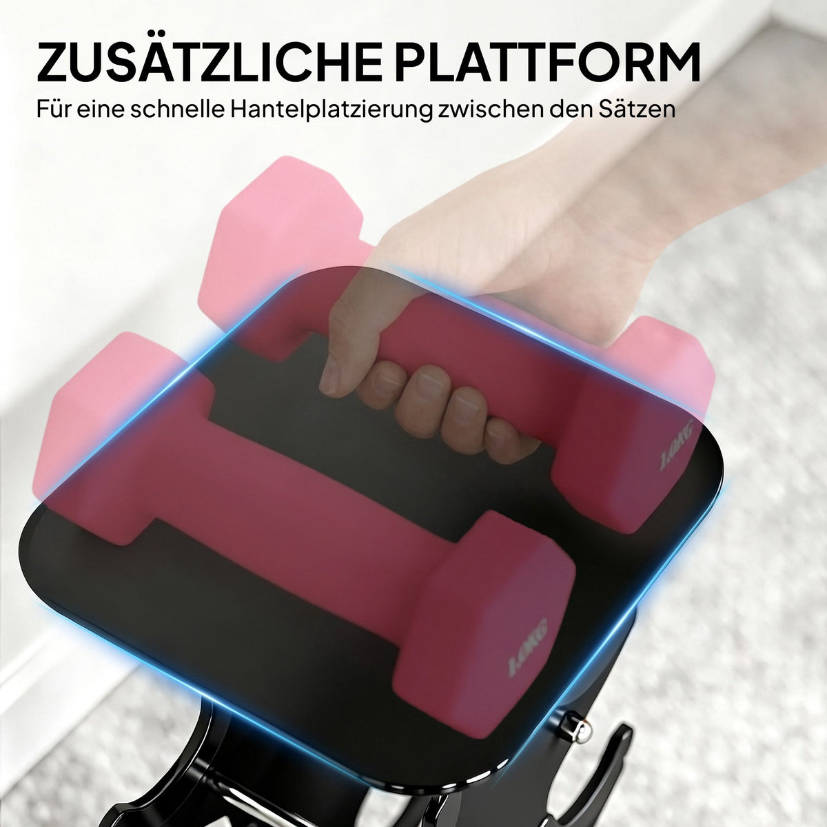 Dumbbell Set with Stand, 8 Weights, Non-Slip Grip