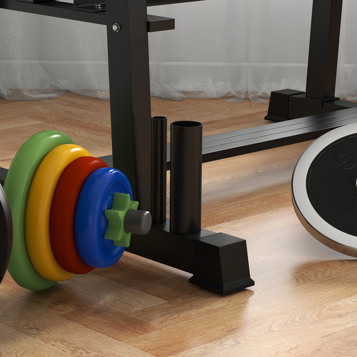 Dumbbell Stand 3 Levels Up To 200 Kg Steel Black 131X75X80 Cm