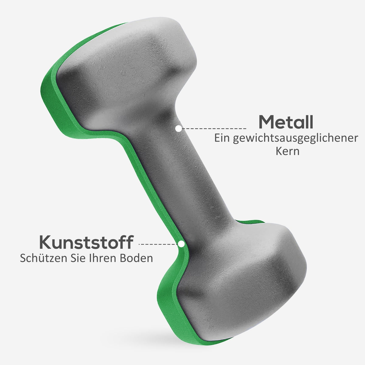Dumbbell set 6 dumbbells with folding dumbbell stand, 2 x 1kg, 2 x 3kg, 2 x 5kg dumbbells, kettlebell for fitness, gymnastics, home