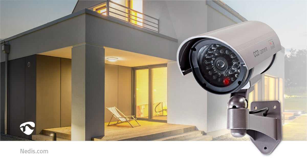 Dummy Security Camera | Bullet | IP44 | Battery powered | Outdoors | Including wall bracket | Gray