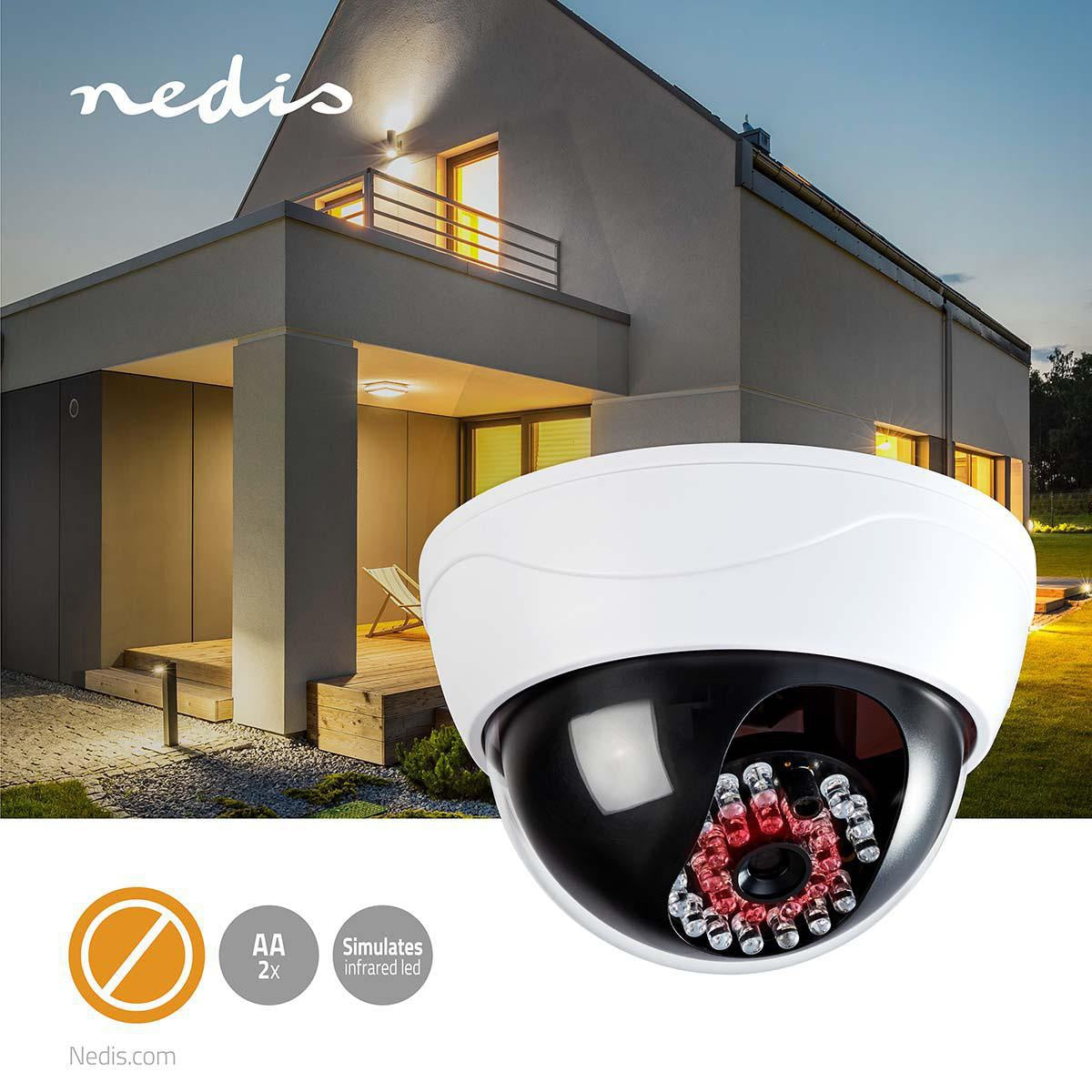 Dummy Security Camera | Dome | Battery powered | Indoor | White