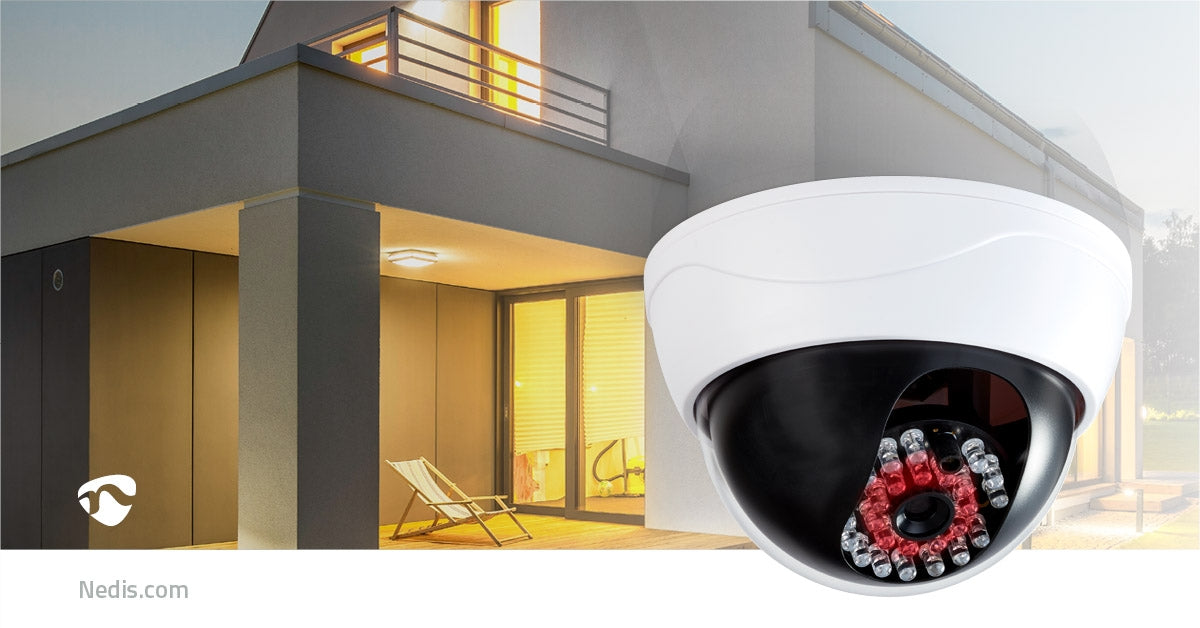 Dummy Security Camera | Dome | Battery powered | Indoor | White