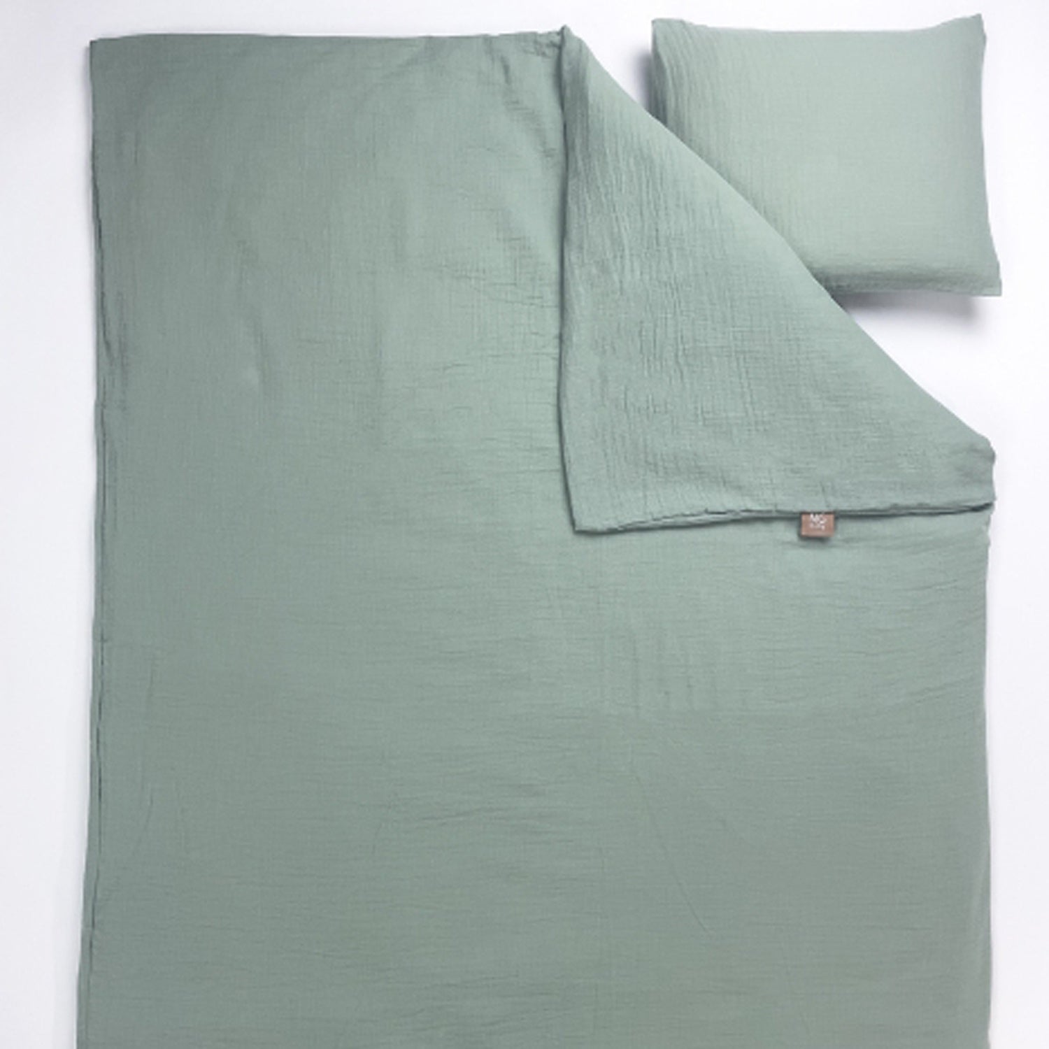 Duvet cover Crib Muslin Frosty Green