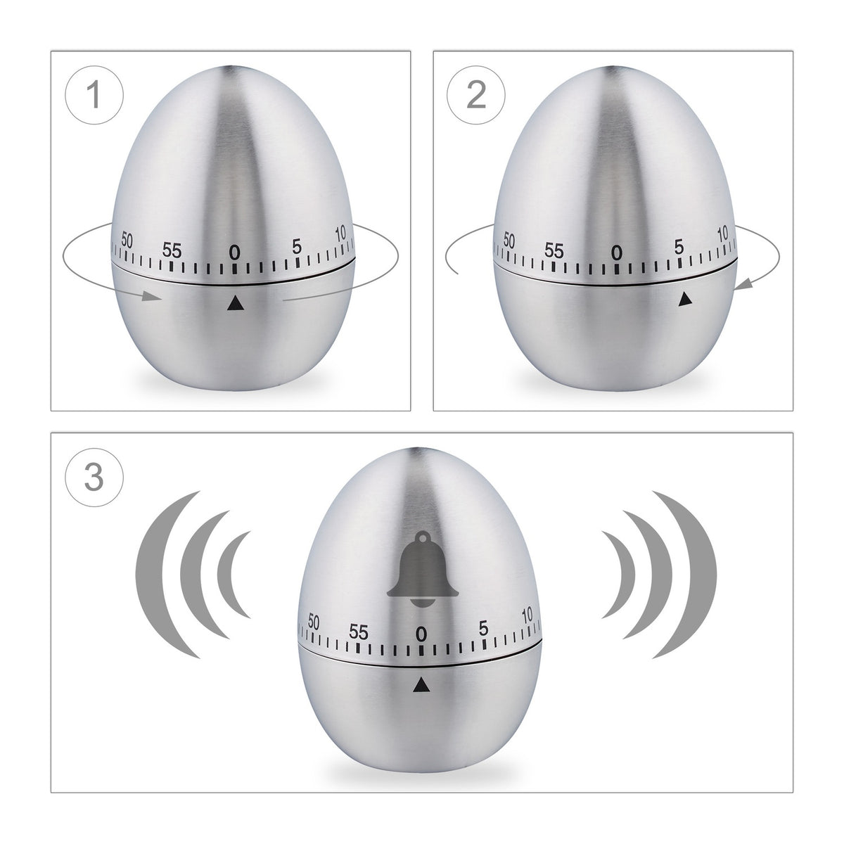 Egg clock stainless steel