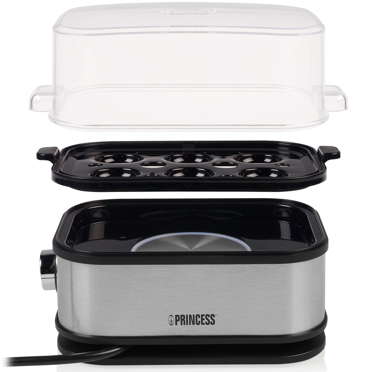 Egg cooker 6 eggs 400 Watt Stainless steel