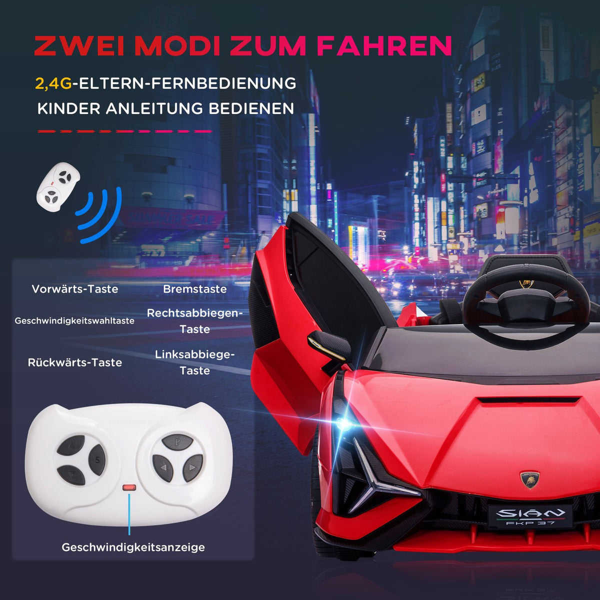 Electric Car Children'S Electric Car Children'S Car Children'S Vehicle Sian Suv With Remote Control Extra Wide Tires Music (Mp3/Usb) Light 37-60 Months
