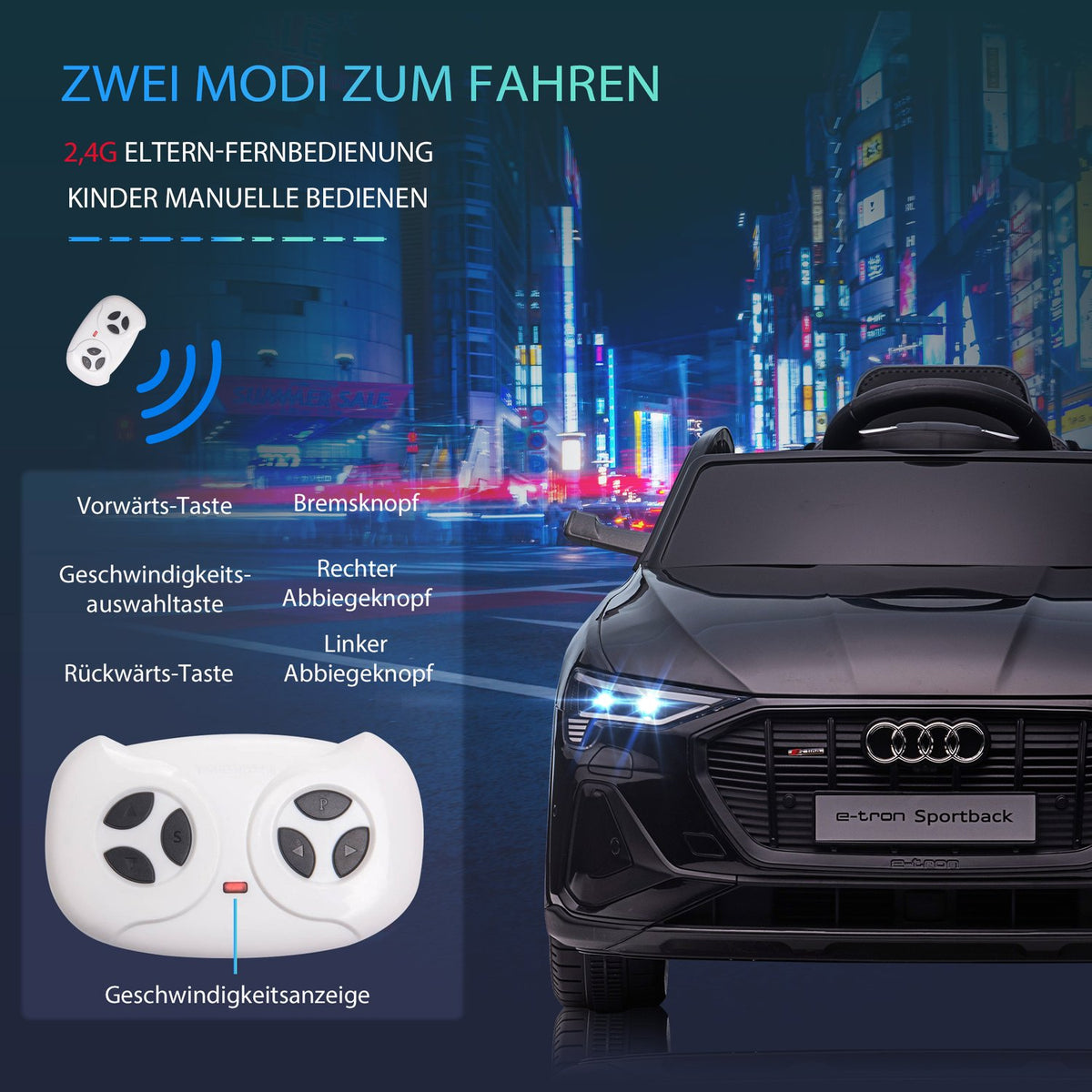 Electric Children'S Car Electric Vehicle Electric Car With Remote Control, Seat Belt, Music (Mp3/Usb/Tf), For Children 3-5 Years