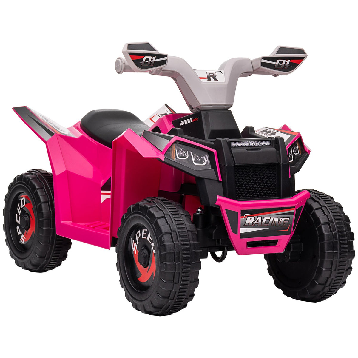 Electric Children'S Quad, Mini Electric Quad With Forward And Reverse Functions, 6 V Electric Vehicle For Children 1.5-3 Years, 2.5 Km/H, Pink