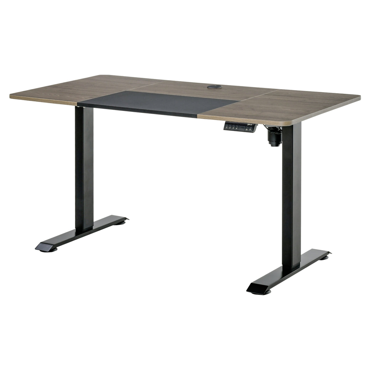 Electric Desk Table Frame With Motor, Computer Desk, Height Adjustable, Standing Desk, Natural + Black, 140X70X72-116Cm