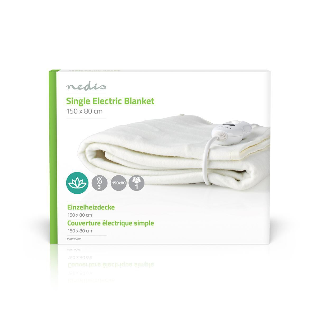 Electric Felt | Felt | 1 Person | 150 x 80 cm | 3 Heat settings | Washable | Overheat Protection | Polyester