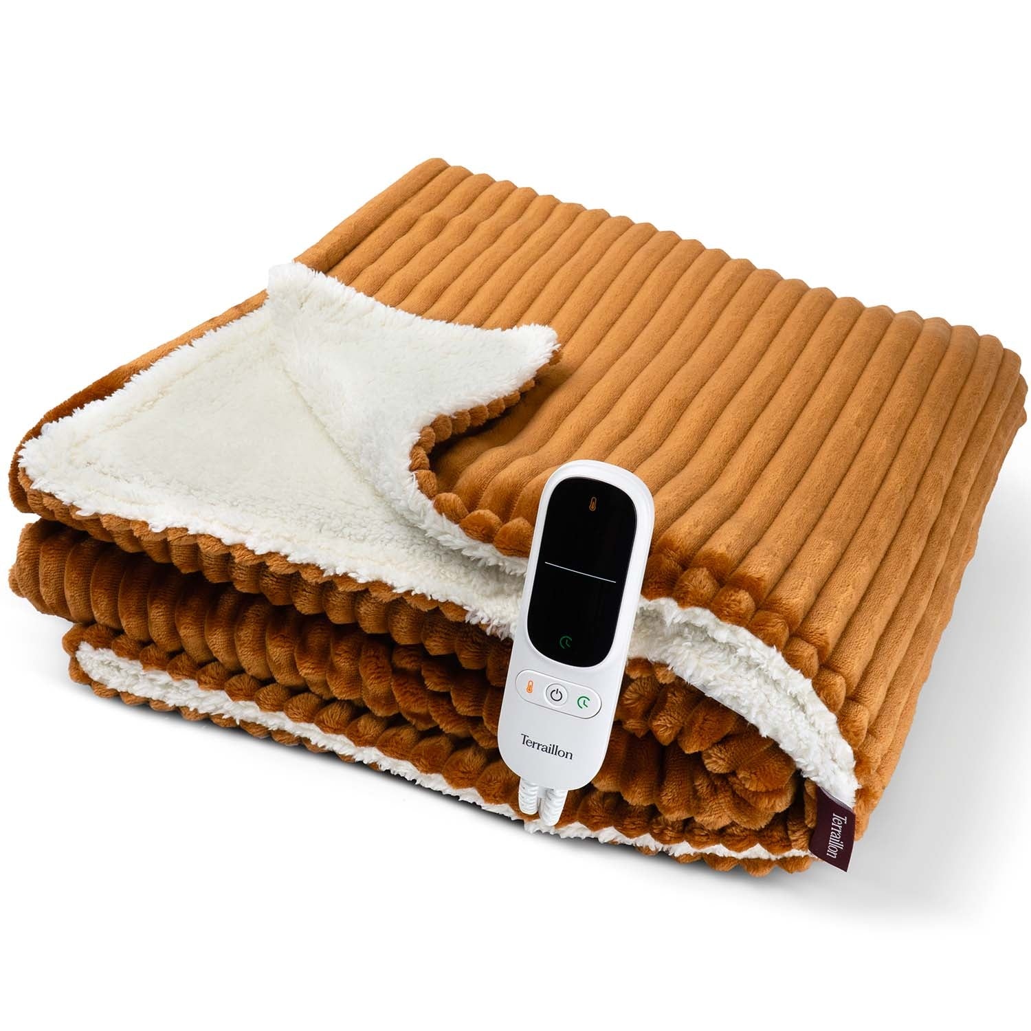 Electric Heated Blanket, 180x130cm, 140W, Caramel