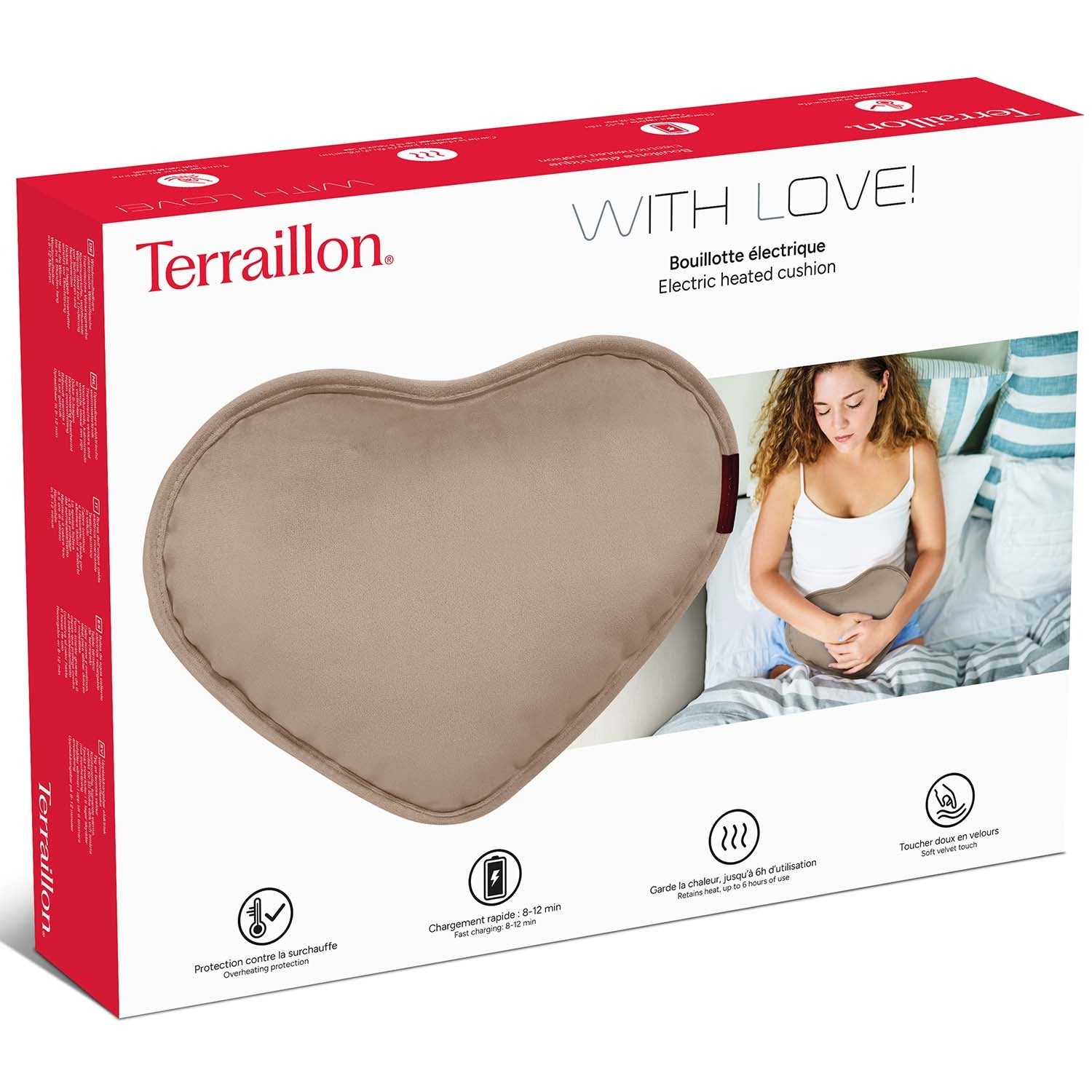 Electric Heating Pad, 30x23x4.5cm, Soft Fabric