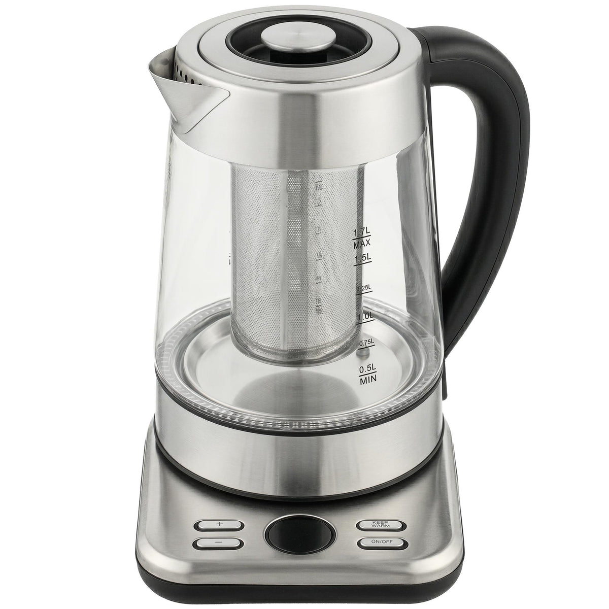 Electric Kettle 1.7L, 2200W, Glass, Strix Thermostat, Tea Infuser